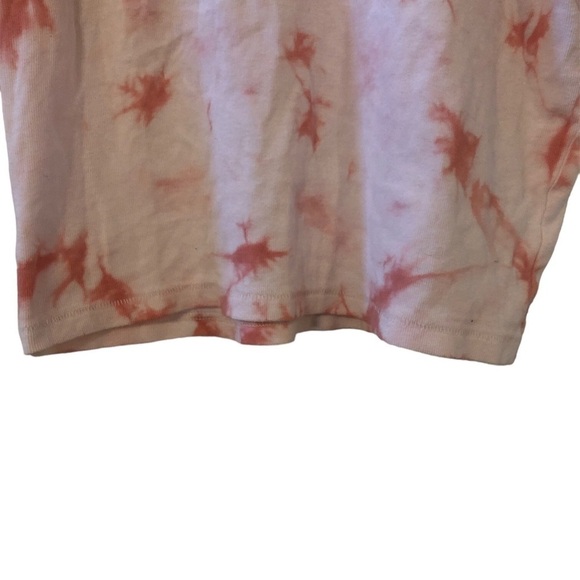 Victoria's Secret Pink Cropped Short Sleeve Shades of Pink Tye-Dyed Splatter M - Picture 3 of 8